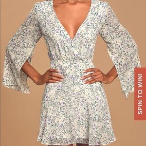 Lulus Abloom With You White Floral Dress